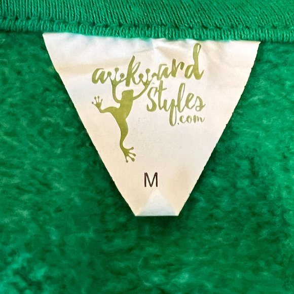 Awkward Styles Green It's the Most Wonderful Time Open Neck Sweatshirt S… - Picture 6 of 8